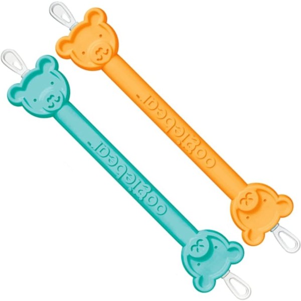 oogiebear two pack patented curved scoop and loop; safe baby nasal booger and ear cleaner baby nose cleaner gadget for infants and toddlers. dual earwax snot removal orange seafoam (no c (