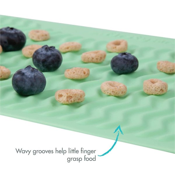 the first years senseables finger foods placemat – silicone feeding mat for baby high chairs or table2