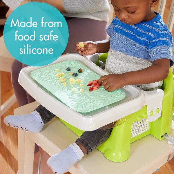 the first years senseables finger foods placemat – silicone feeding mat for baby high chairs or table3