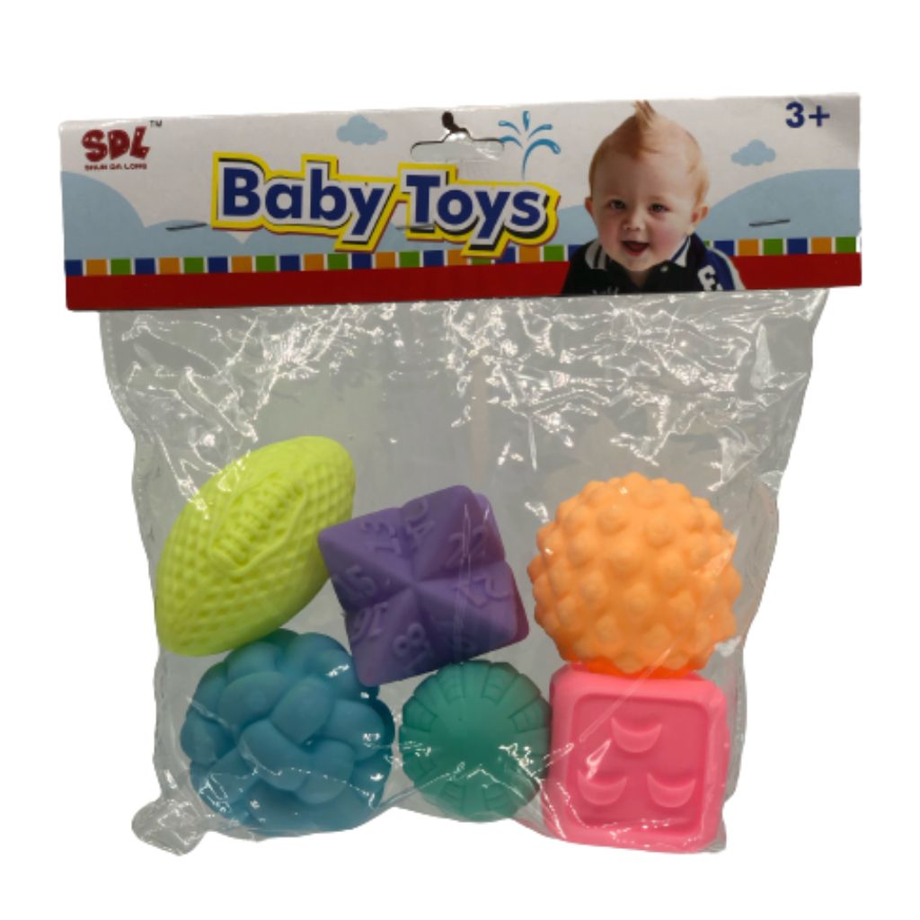 6pc silicon baby toys