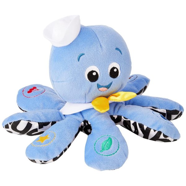 baby einstein octoplush musical octopus stuffed animal plush toy, age 3 month+, blue, 11