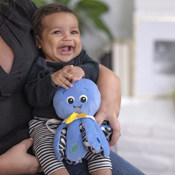 baby einstein octoplush musical octopus stuffed animal plush toy, age 3 month+, blue, 11 2