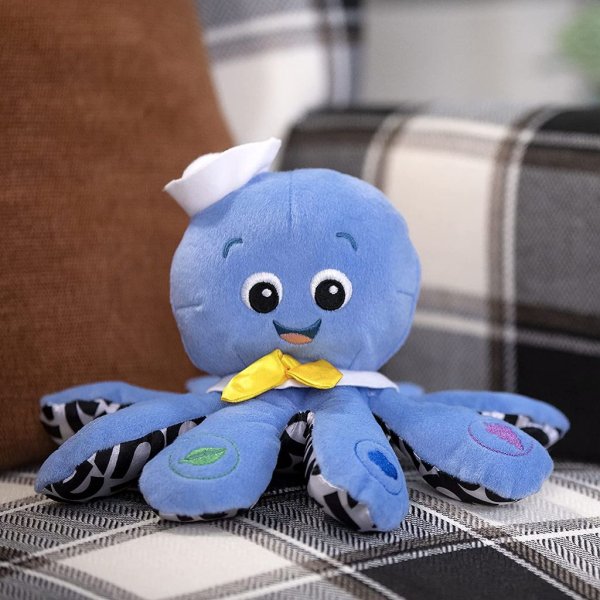 baby einstein octoplush musical octopus stuffed animal plush toy, age 3 month+, blue, 11 3