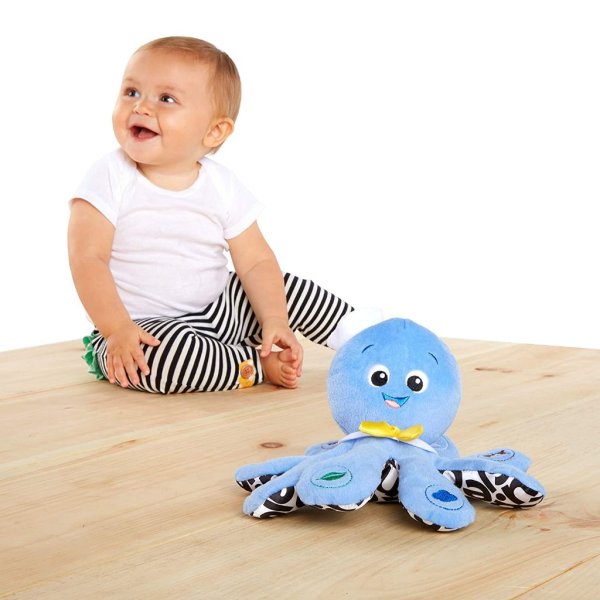 baby einstein octoplush musical octopus stuffed animal plush toy, age 3 month+, blue, 11 5