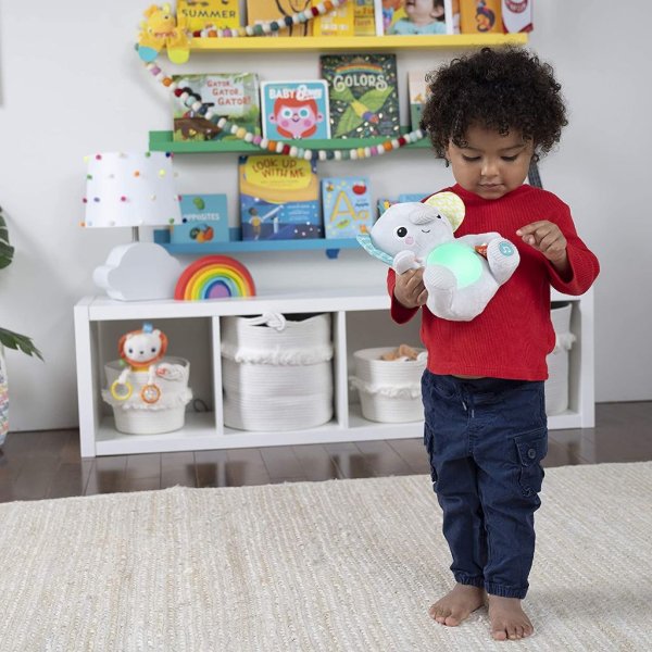 bright starts hugabye baby musical light up soft toy​ newborn+, elephant5
