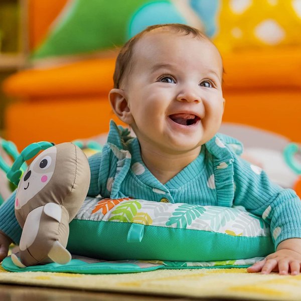 bright starts tummy time prop & play baby activity mat2