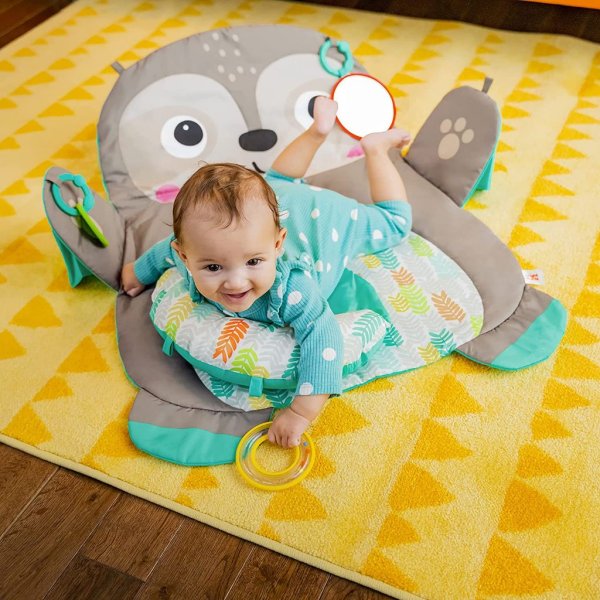 bright starts tummy time prop & play baby activity mat3