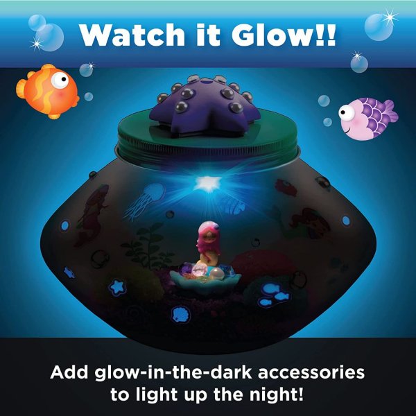 creativity for kids crystal mermaid terrarium kit stem projects for kids ages 6 8+, arts and crafts for girls and boys5