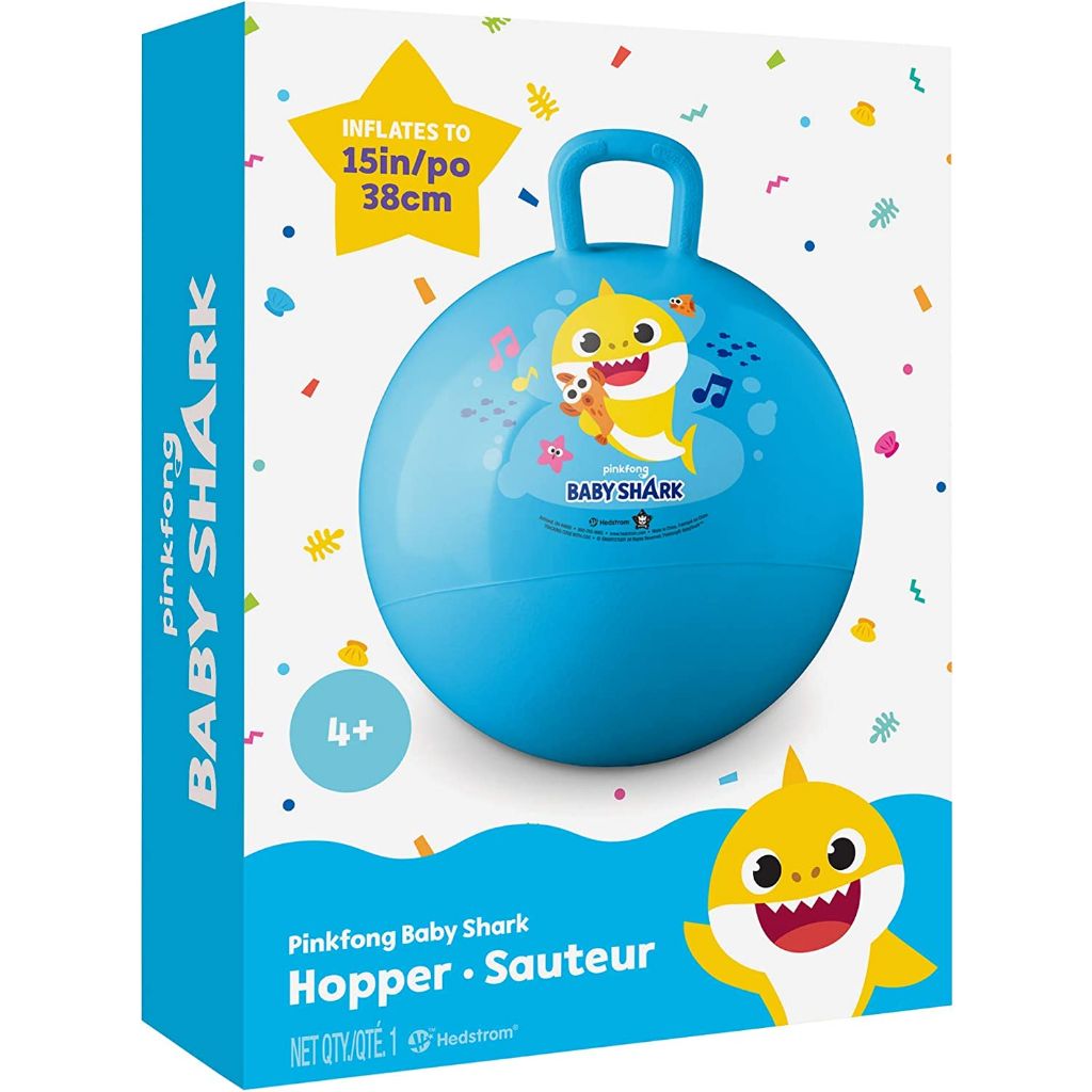 hedstrom baby shark hopper ball, hop ball for kids, 15 inch1