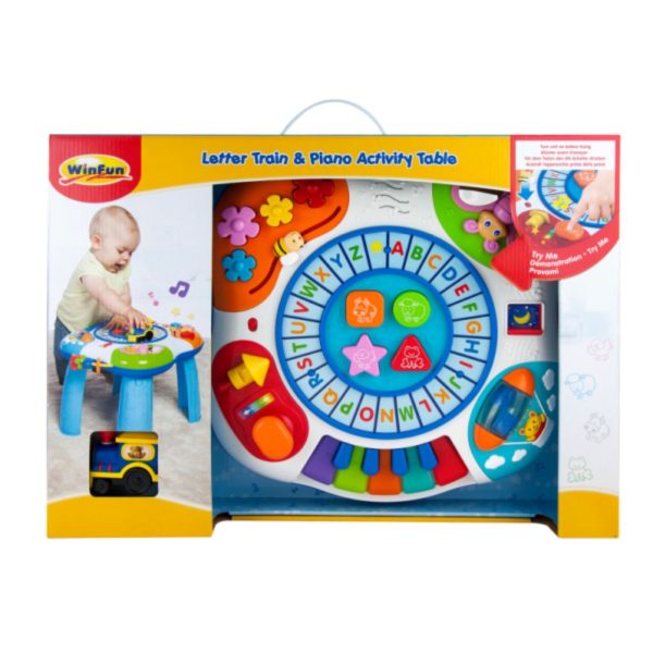 winfun letter train & piano activity table