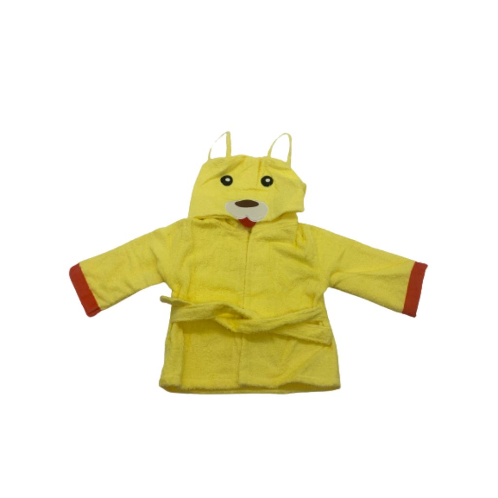 baby towel robe yellow dog removebg preview