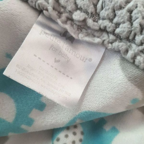 petite l'amour soft plush blanket and blankie pal set elephant (4)