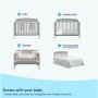 Graco Benton 5-in-1 Convertible Crib (Pebble Gray)