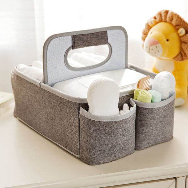 munchkin® portable diaper caddy organizer, grey 2