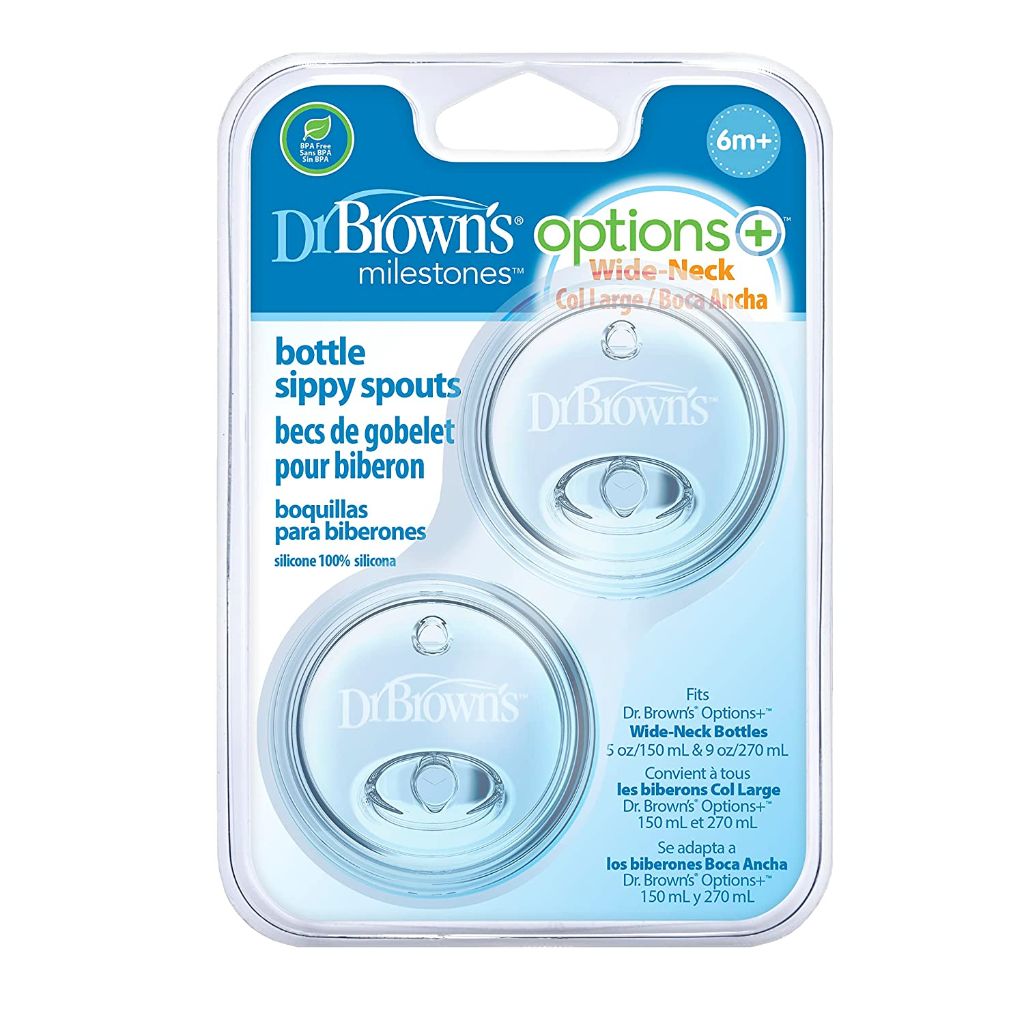 dr. brown’s milestones options+ wide neck bottle sippy sprouts3