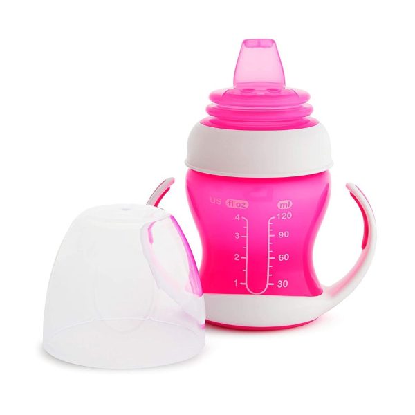 munchkin 4oz gentle transition cup – pink 1