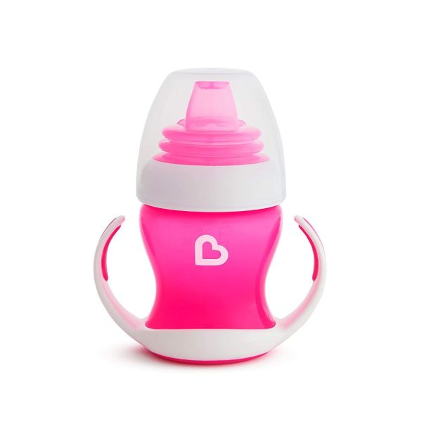 munchkin 4oz gentle transition cup – pink
