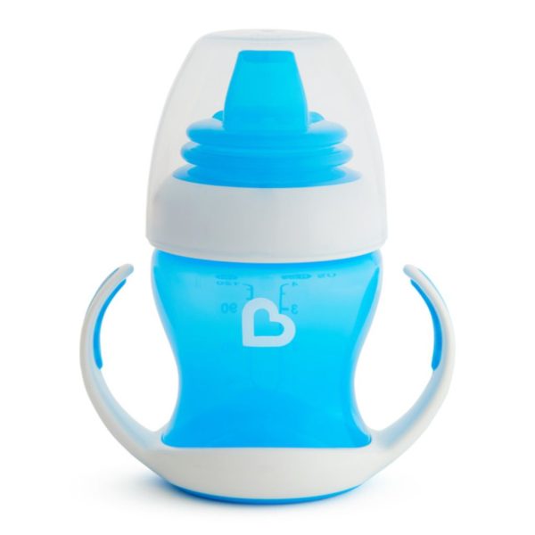 munchkin 4oz gentle transition cup – blue