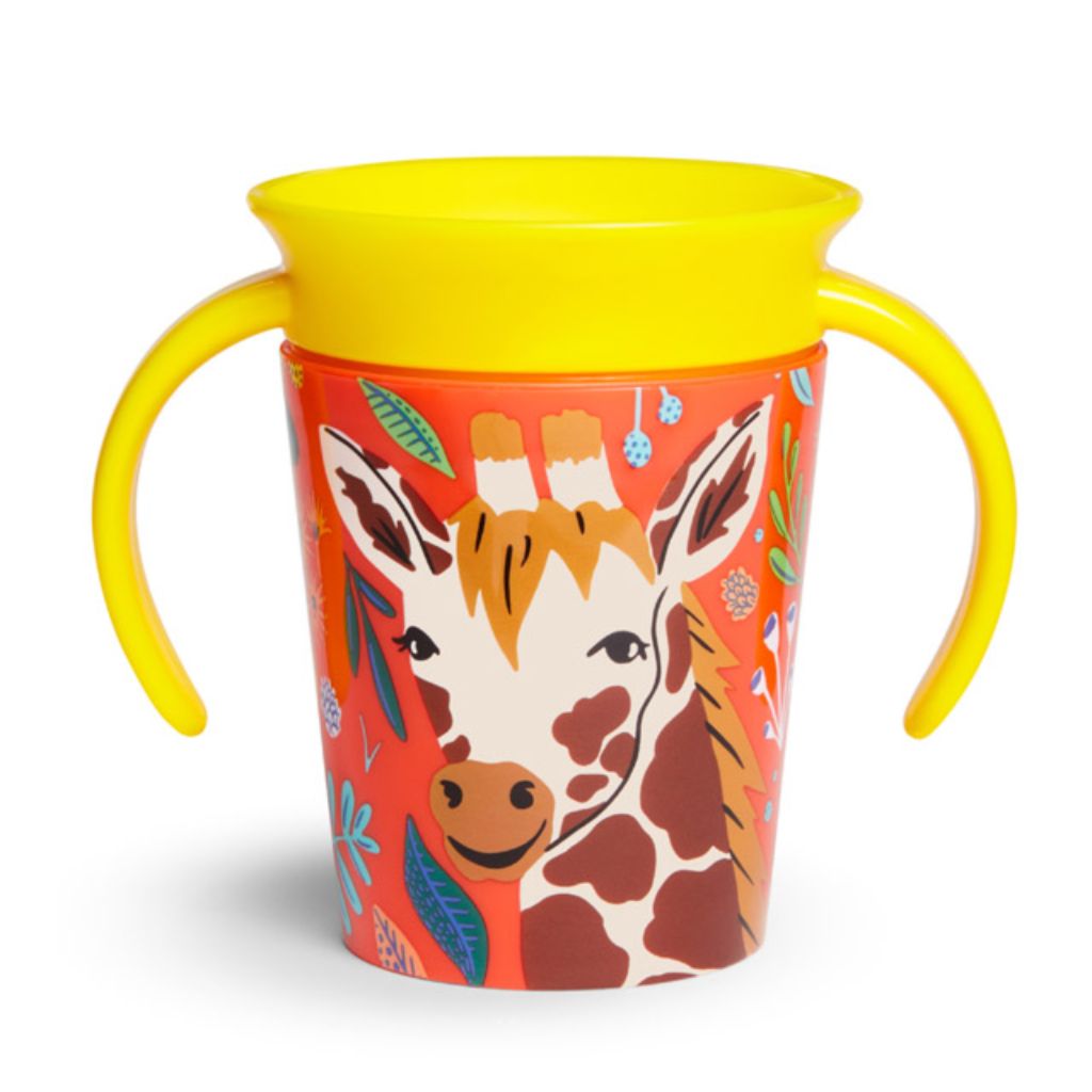 munchkin 6oz miracle® 360° wildlove trainer cup – giraffe