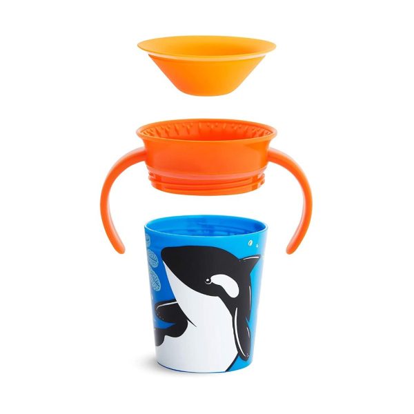 munchkin 6oz miracle® 360° wildlove trainer cup – killer whale 3