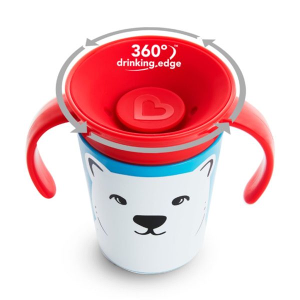 munchkin 6oz miracle® 360° wildlove trainer cup – polar bear 1