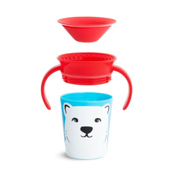 munchkin 6oz miracle® 360° wildlove trainer cup – polar bear 2