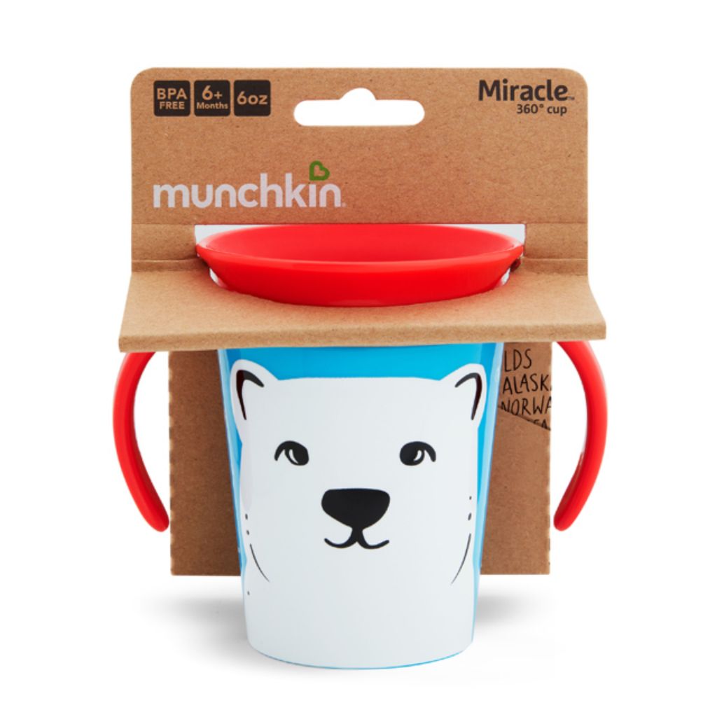 munchkin 6oz miracle® 360° wildlove trainer cup – polar bear 4