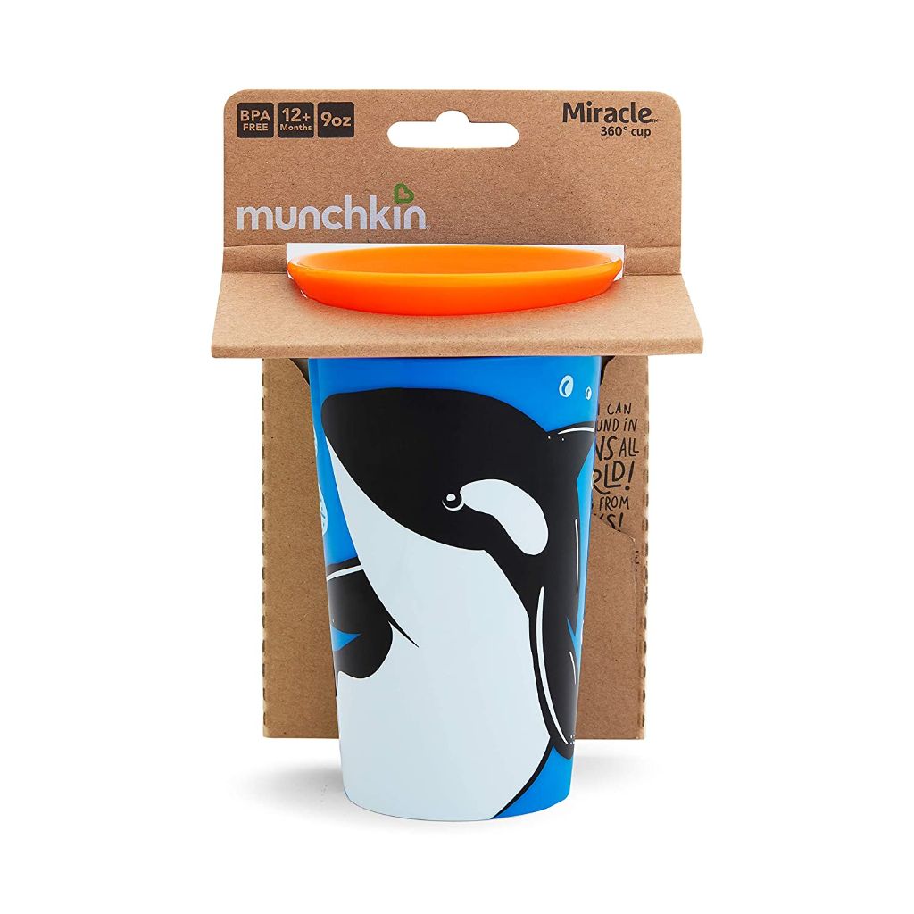 munchkin 9oz miracle® 360° wildlove trainer cup – killer whale4