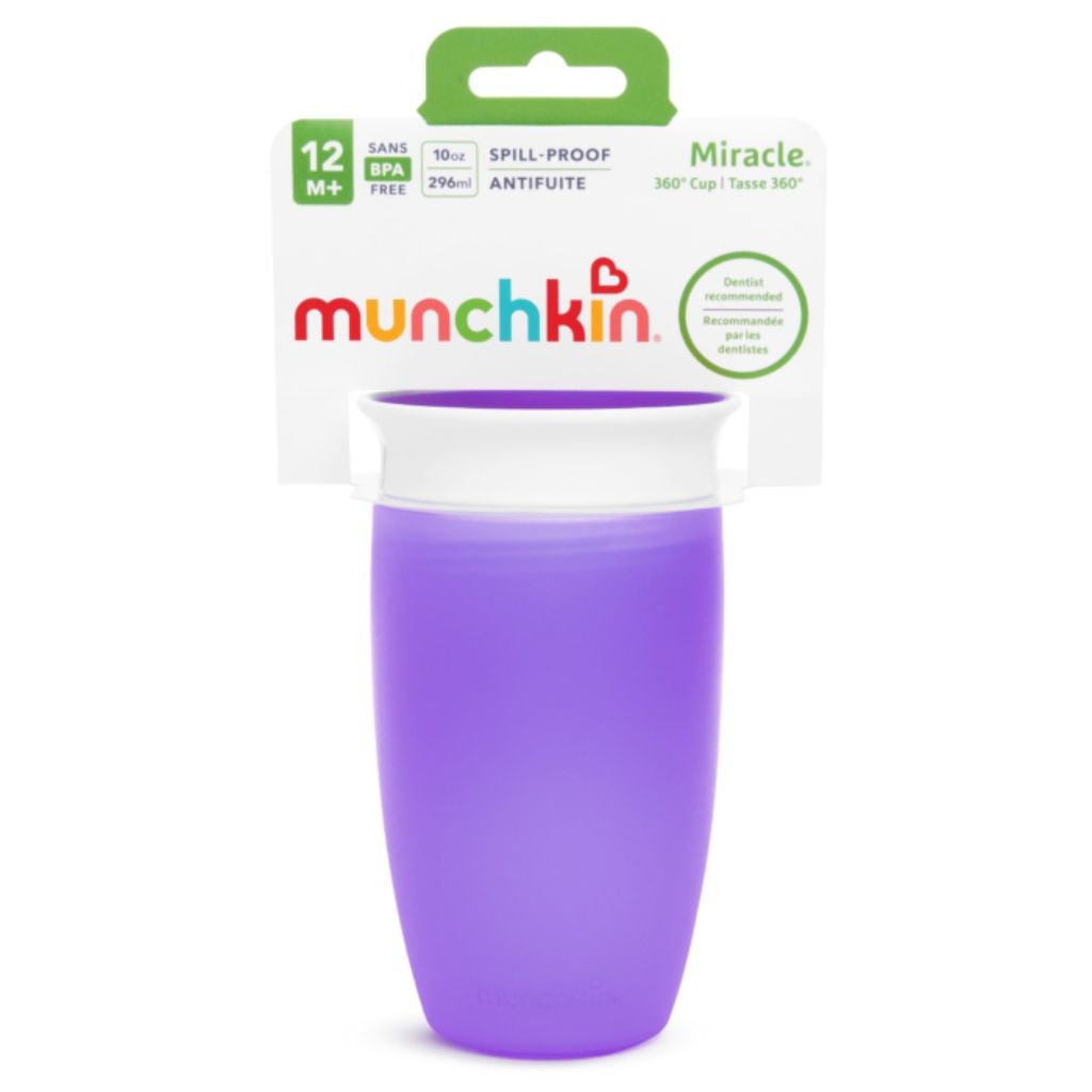 munckin 10oz miracle 360 spill proof cup – purple4