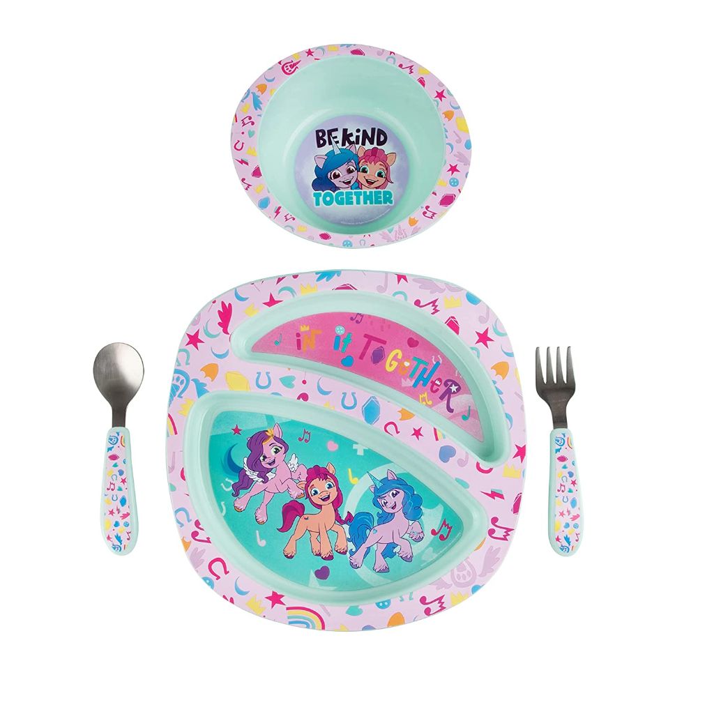 the first years my little pony mealtime toddler feeding set