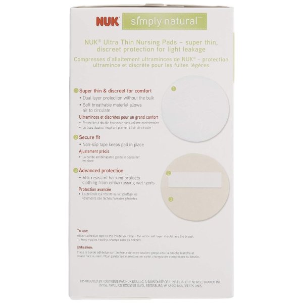 nuk ultra thin disposable nursing pads (66 pc) 1