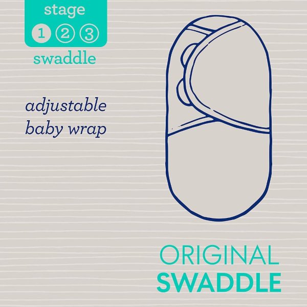 swaddleme original swaddle – size large, 3 6 months, 2 pack feather stripe4