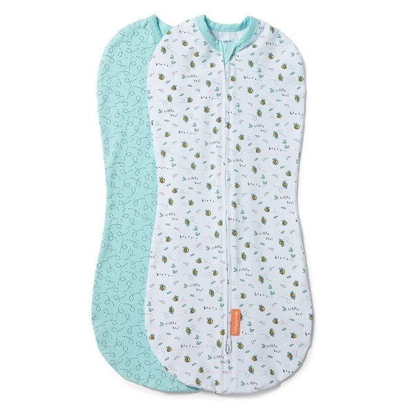 swaddleme pod size small,medium, 0 3 months, 2 pack little bees