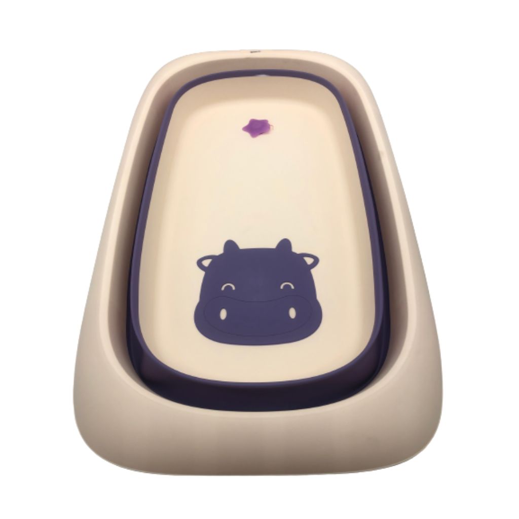 wonder baby folding elephant bath tub purple 2 removebg preview