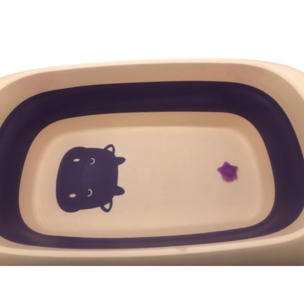 wonder baby folding elephant bath tub purple 3 removebg preview