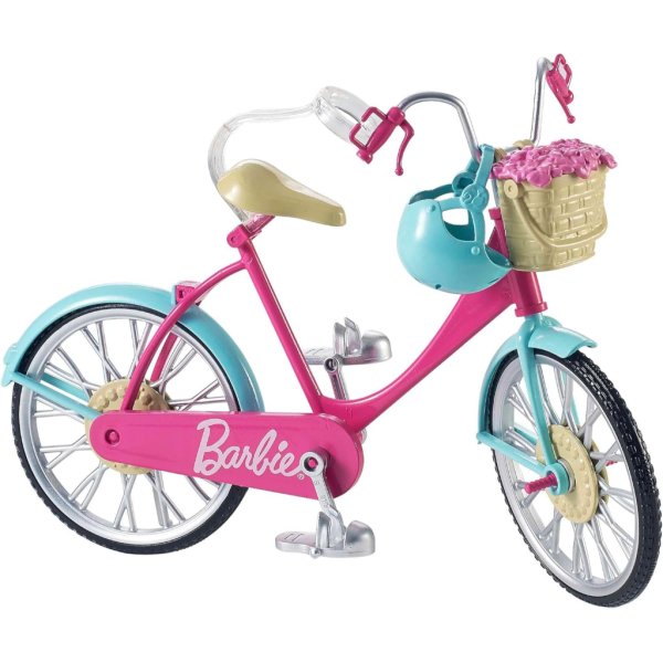 barbie bicycle with basket of flowers2
