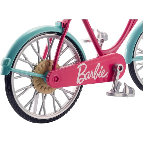 barbie bicycle with basket of flowers3