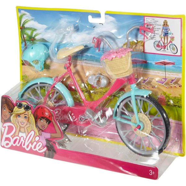 barbie bicycle with basket of flowers4