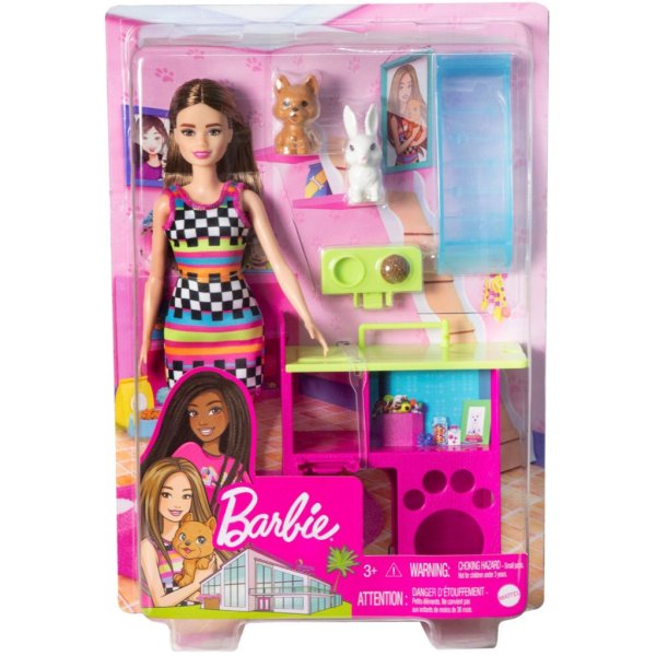 barbie pet playhouse playset with doll1