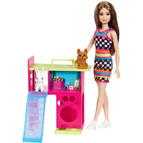 barbie pet playhouse playset with doll2
