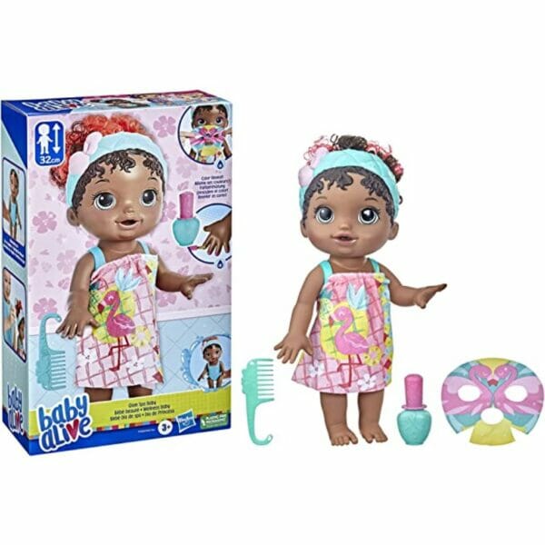 baby alive glam spa baby doll, flamingo, 2