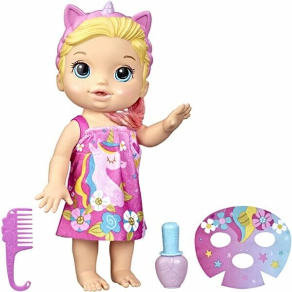 baby alive glam spa baby doll unicorn 1