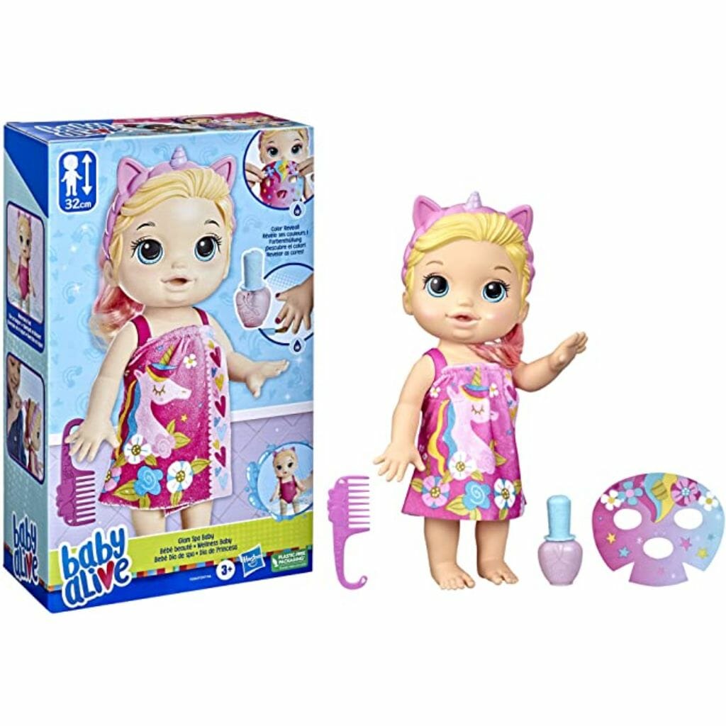 baby alive glam spa baby doll unicorn 2