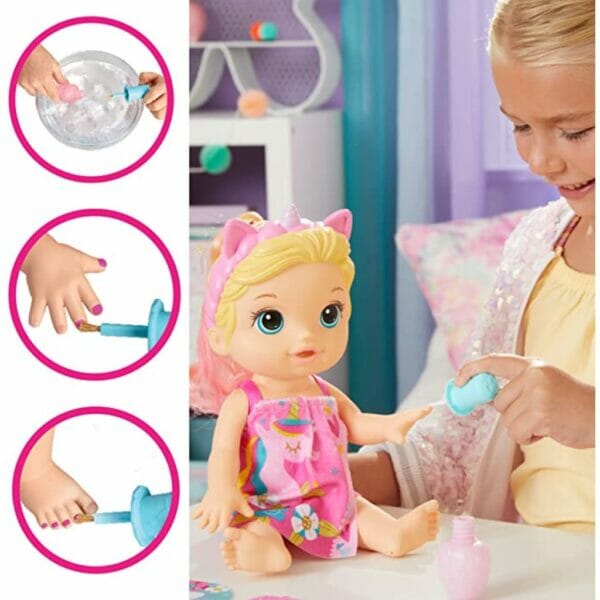 baby alive glam spa baby doll unicorn 3