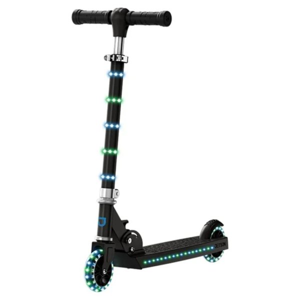 jetson orbit light up folding kids kick scooter, blue