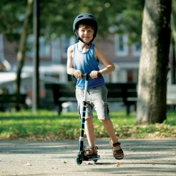 jetson orbit light up folding kids kick scooter, blue1