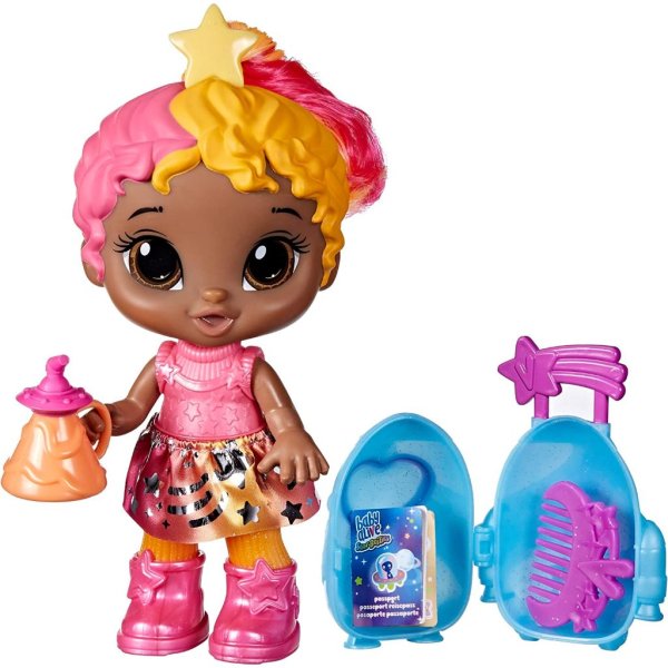 baby alive star besties doll, bright bella, 8 inch space themed doll2