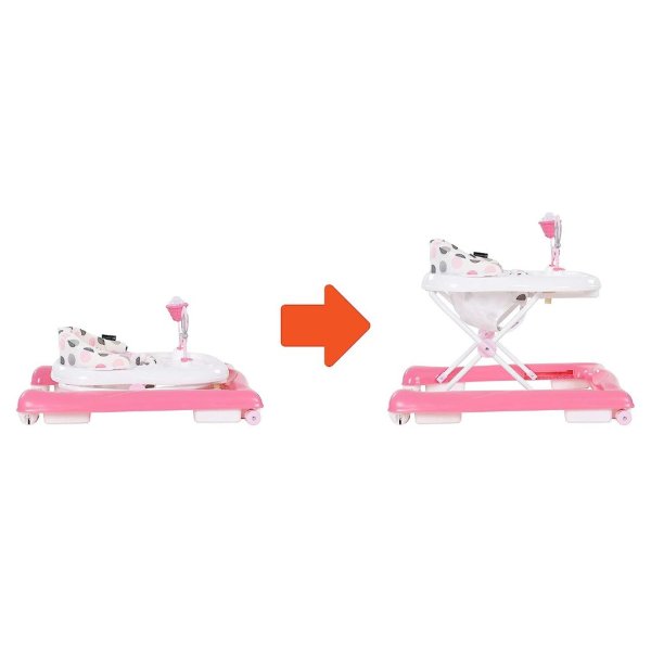 baby trend trend 2.0 activity walker, spots pink2