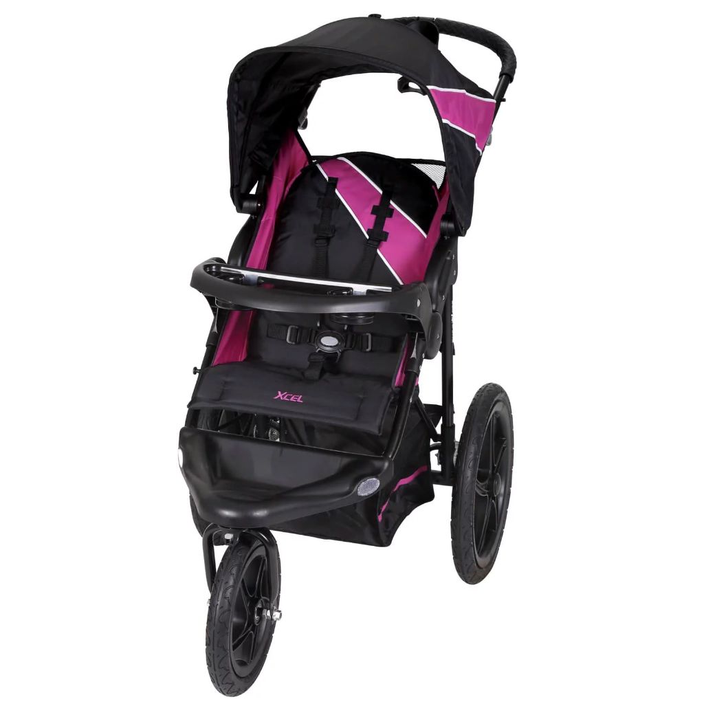 baby trend xcel r8 jogging stroller, raspberry