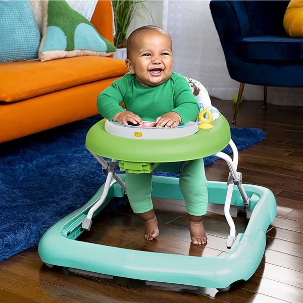 bright starts tiny trek 2 in 1 baby activity walker – jungle vines1